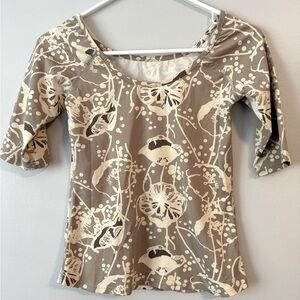 Lululemon 3/4 Sleeve Spandex Ballerina  Stretchy Top Size 4